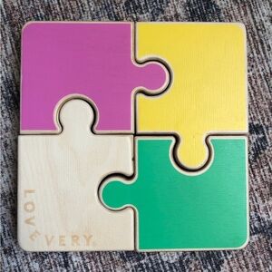 🧩 Lovevery Chunky Wooden Jigsaw Puzzle – 4 Pieces 🧩